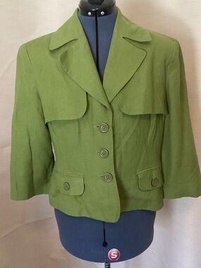 Women’s Green Button-Front Jacket